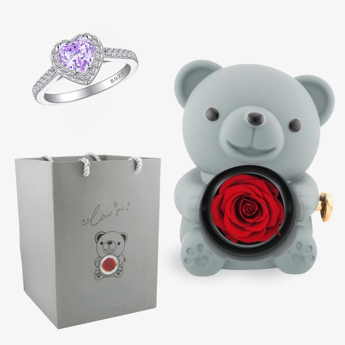 Zestaw z Misiem Lovetique/ Pierścień Obietnicy