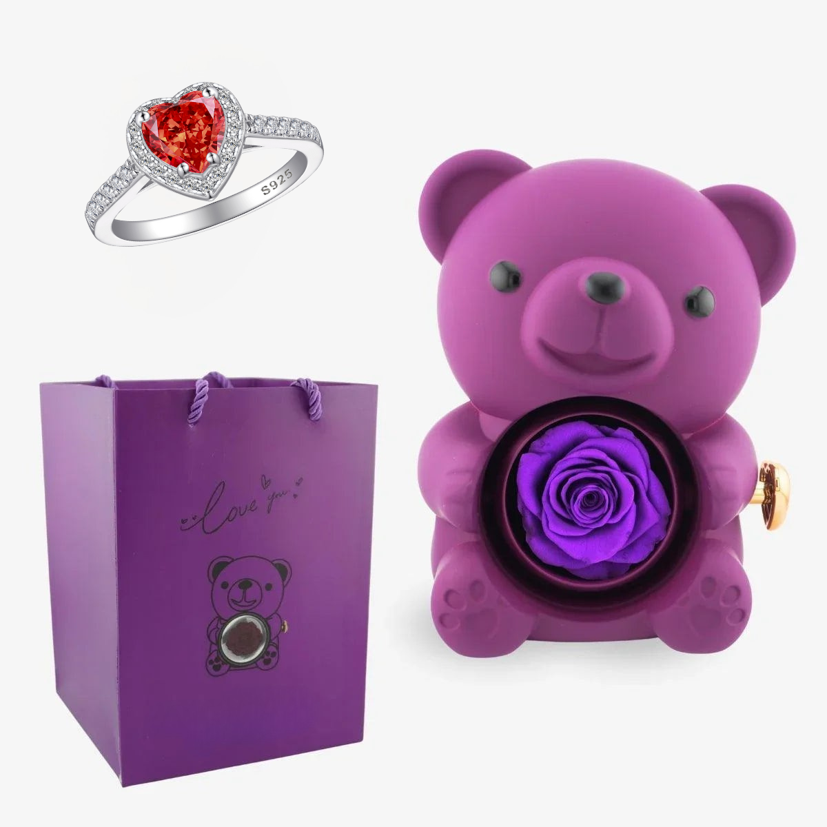 Zestaw z Misiem Lovetique/ Pierścień Obietnicy