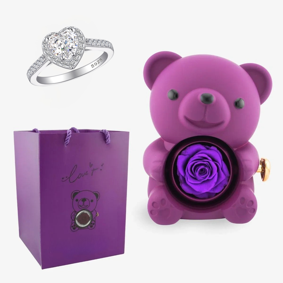 Zestaw z Misiem Lovetique/ Pierścień Obietnicy