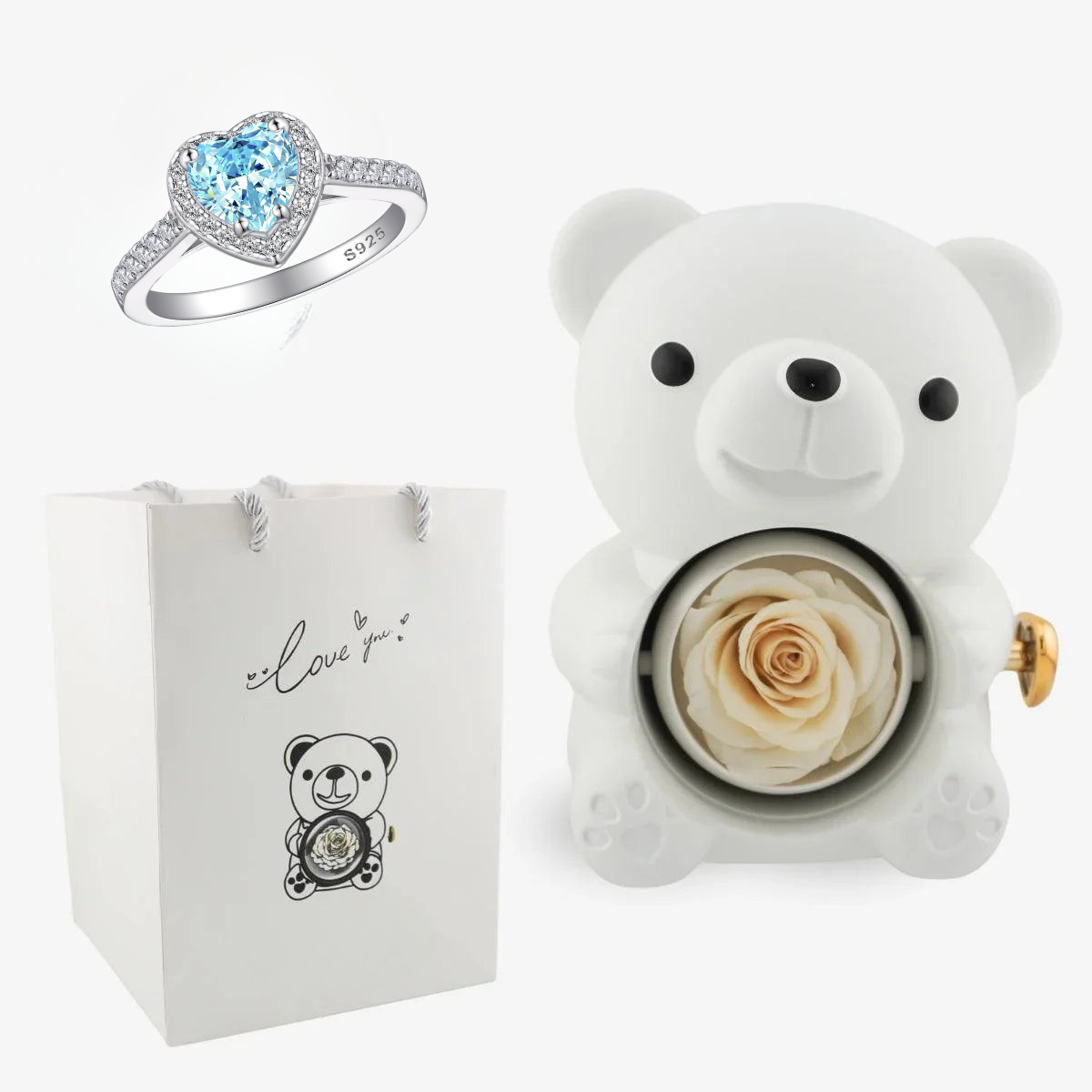 Zestaw z Misiem Lovetique/ Pierścień Obietnicy