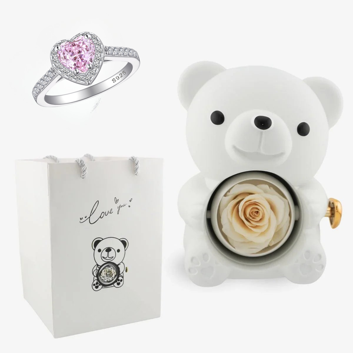 Zestaw z Misiem Lovetique/ Pierścień Obietnicy