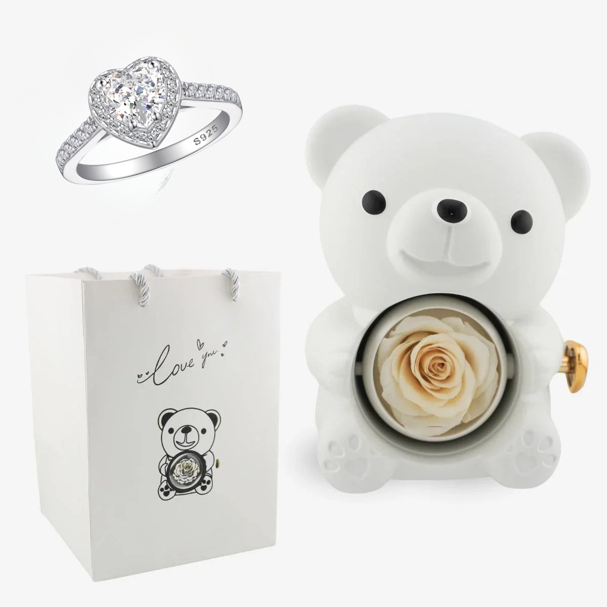 Zestaw z Misiem Lovetique/ Pierścień Obietnicy