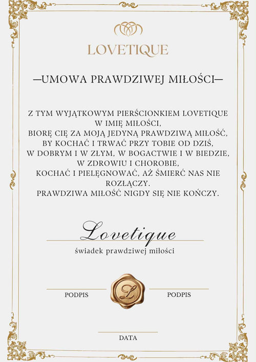 Certyfikat prawdziwej miłości