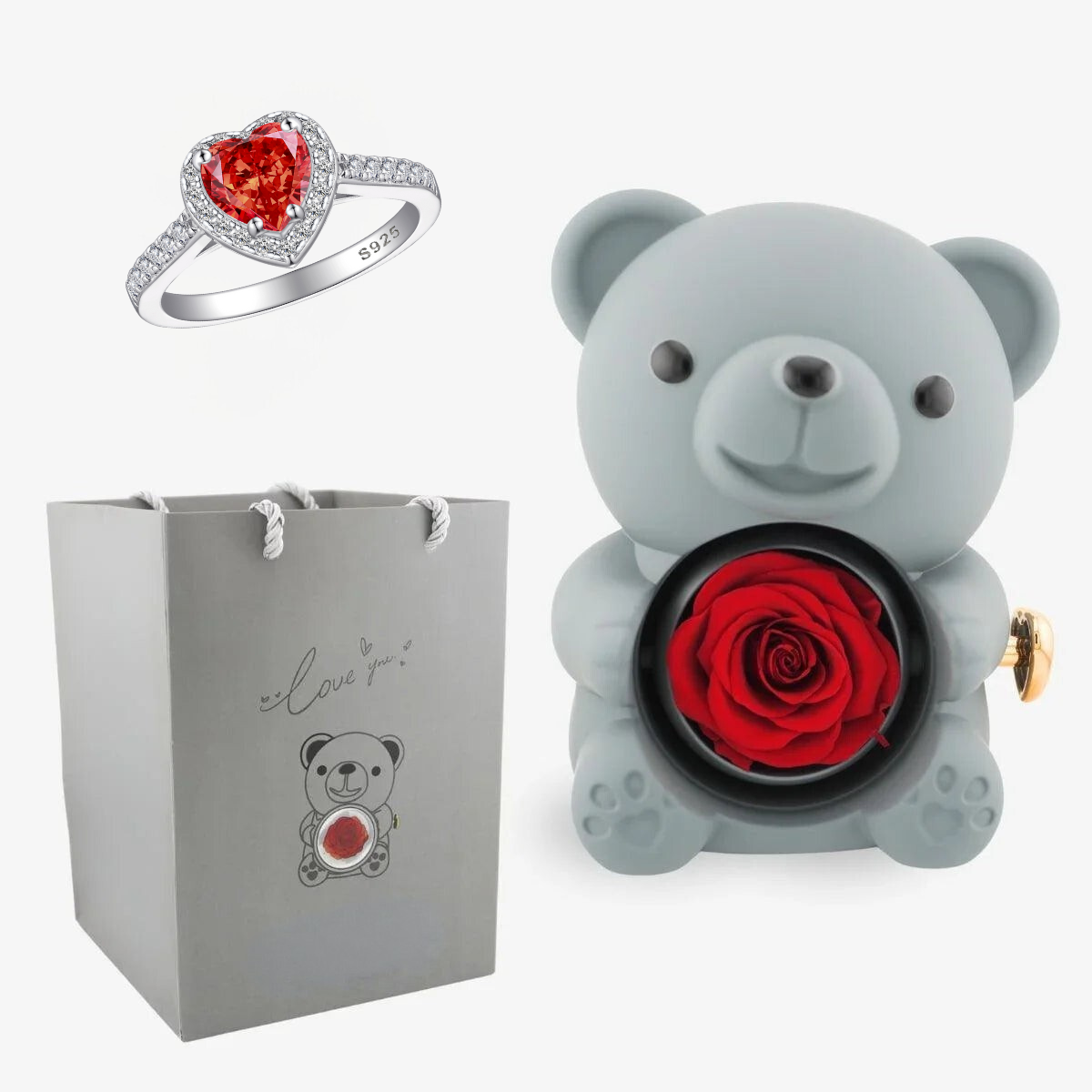 Zestaw z Misiem Lovetique/ Pierścień Obietnicy