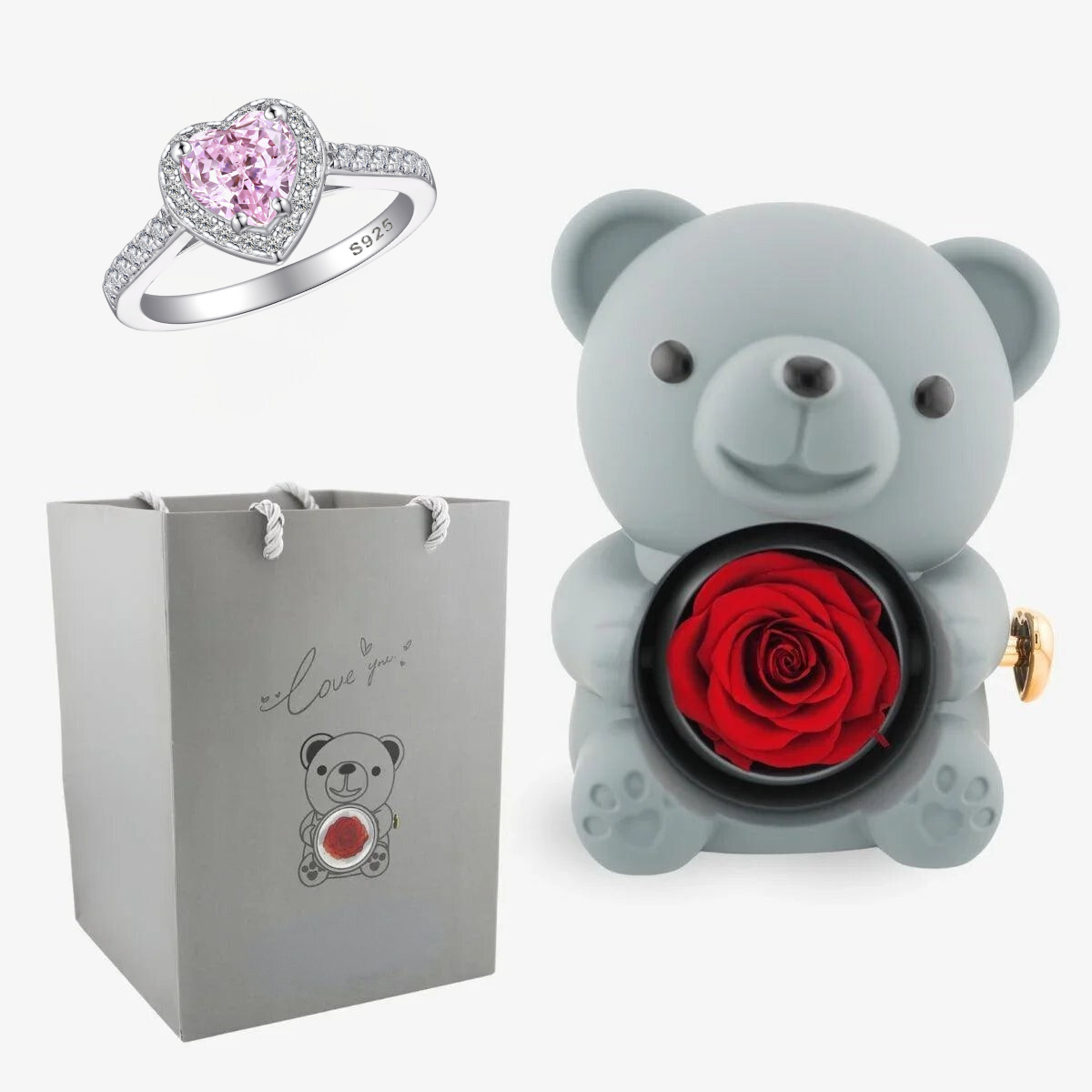 Zestaw z Misiem Lovetique/ Pierścień Obietnicy